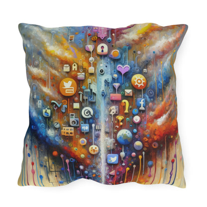 Digital Essence Revelation Outdoor Pillows