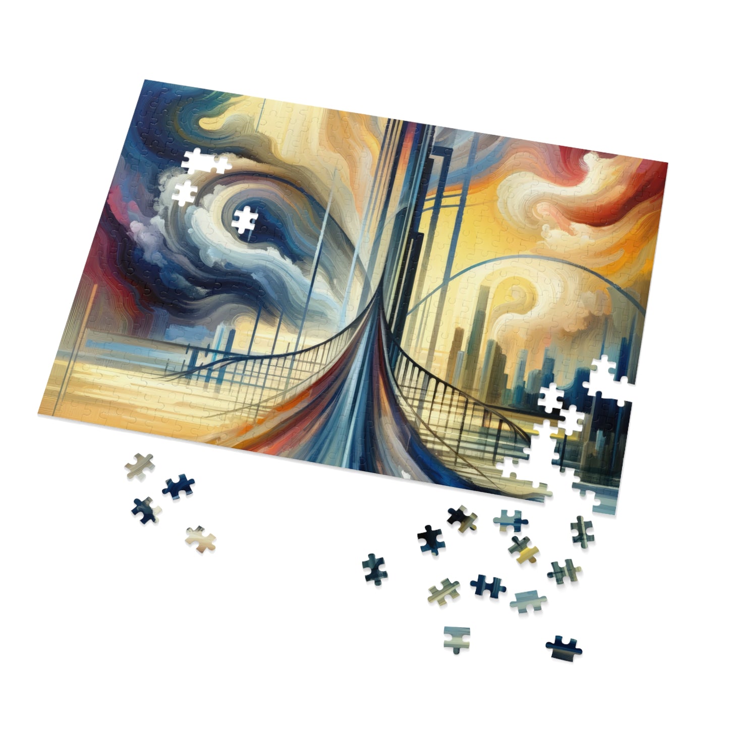 Conscious Bridge Tachism Jigsaw Puzzle (30, 110, 252, 500,1000-Piece)
