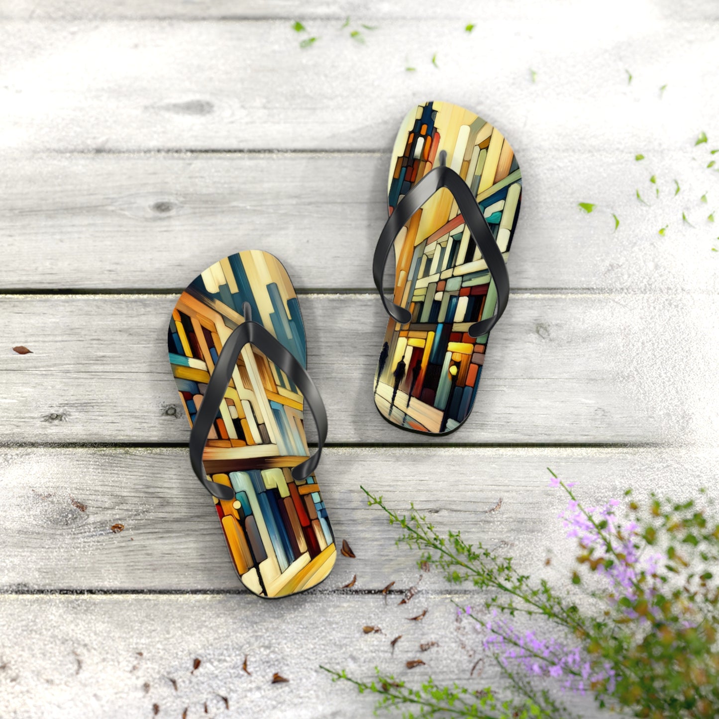 Cobbled Rhythm Heartbeat Flip Flops