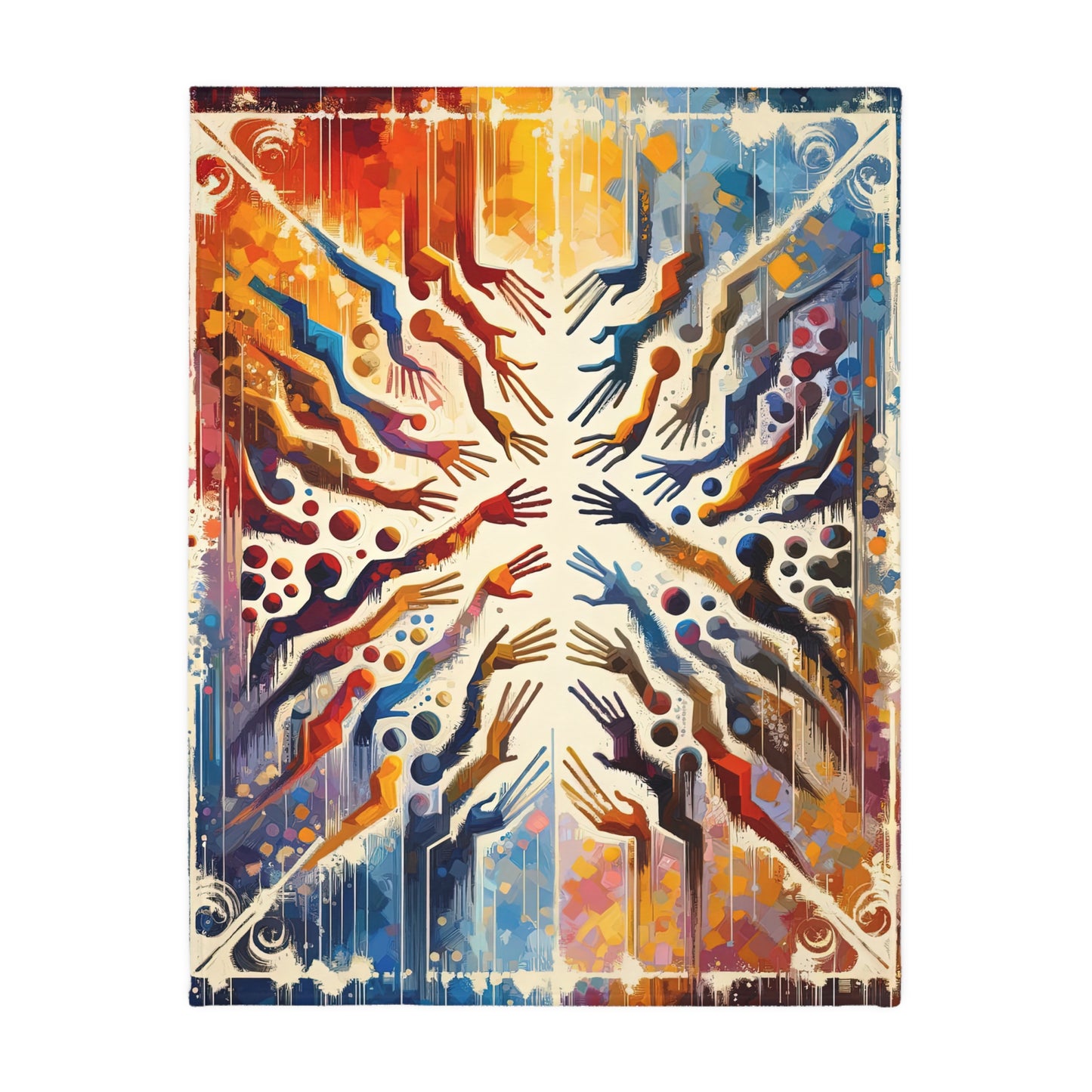 Architects Wisdom Tachism Velveteen Microfiber Blanket (Two-sided print)