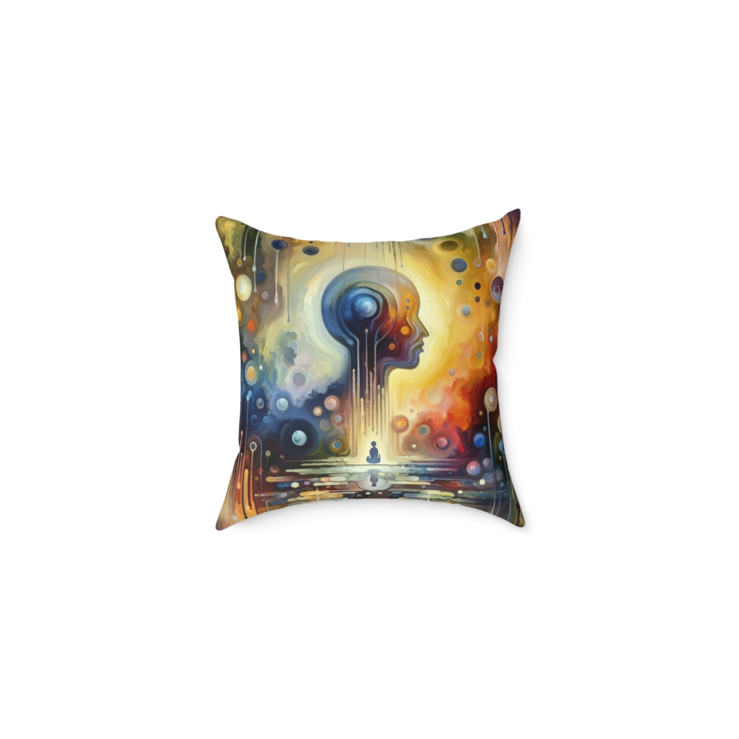 Reflective Oneness Healing Spun Polyester Pillow