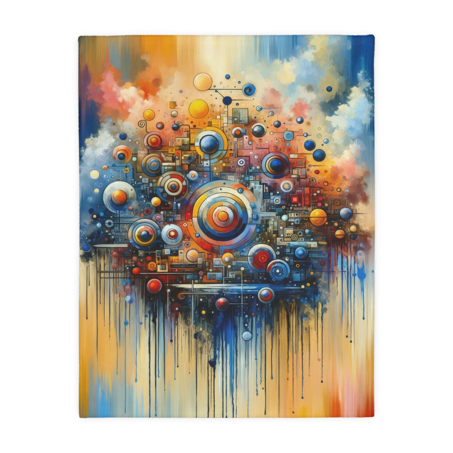Connected Virtuality Canvas Velveteen Microfiber Blanket (Two-sided print)