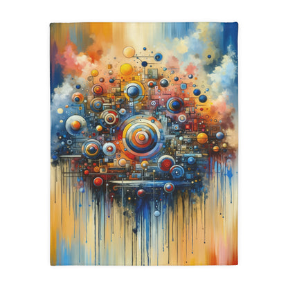 Connected Virtuality Canvas Velveteen Microfiber Blanket (Two-sided print)