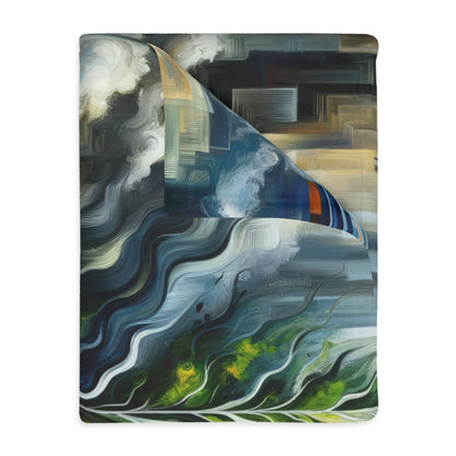 Eternal Digital Contrast Velveteen Microfiber Blanket (Two-sided print)