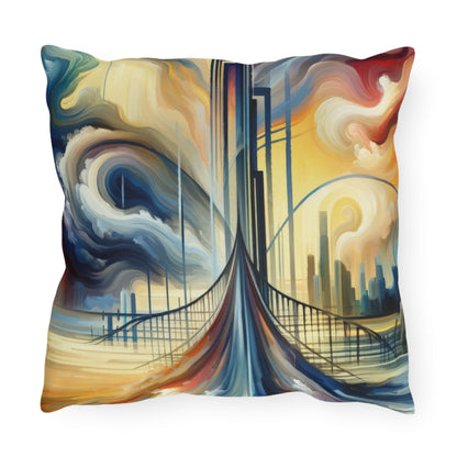 Conscious Bridge Tachism Outdoor Pillows