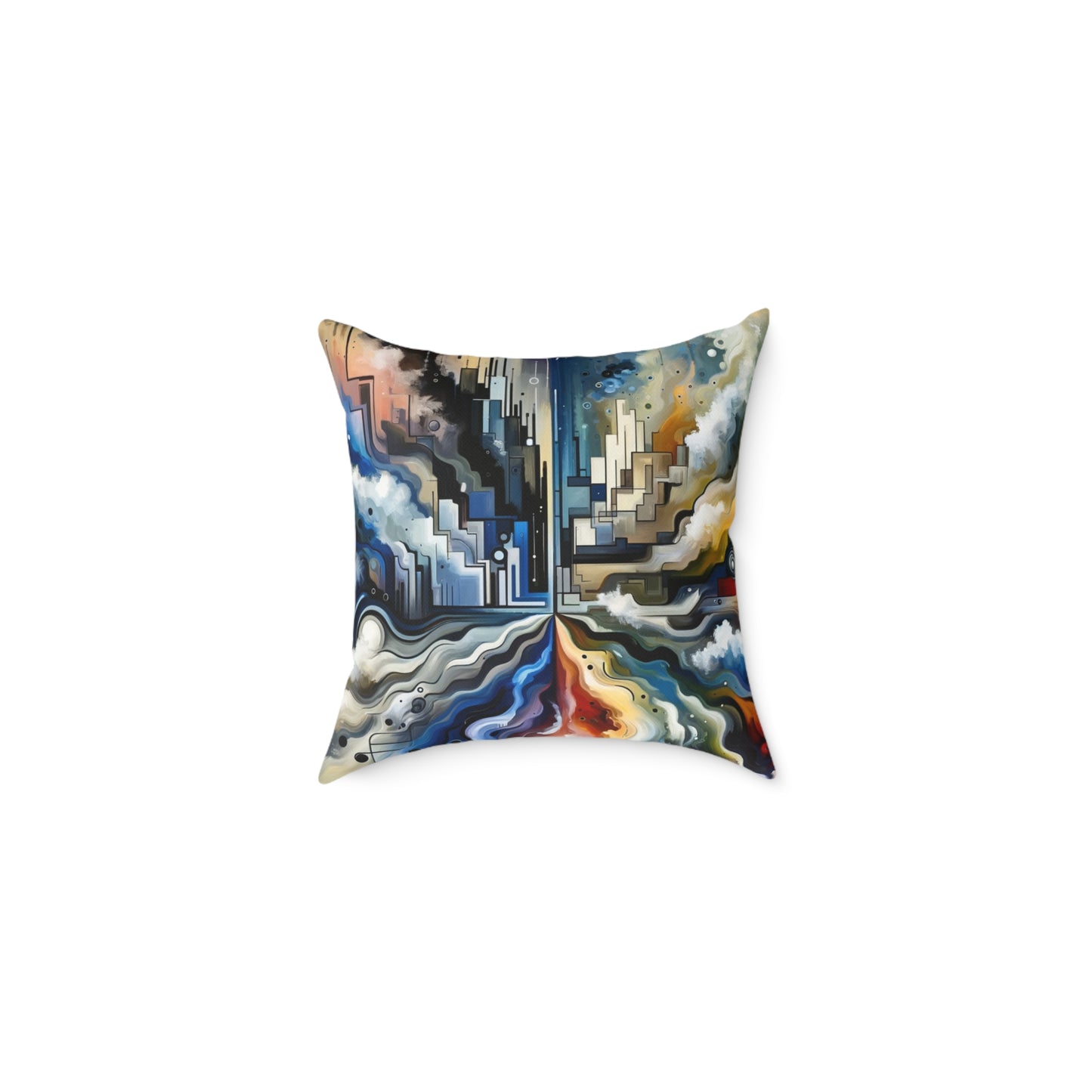 Digital Divide Navigation Spun Polyester Pillow