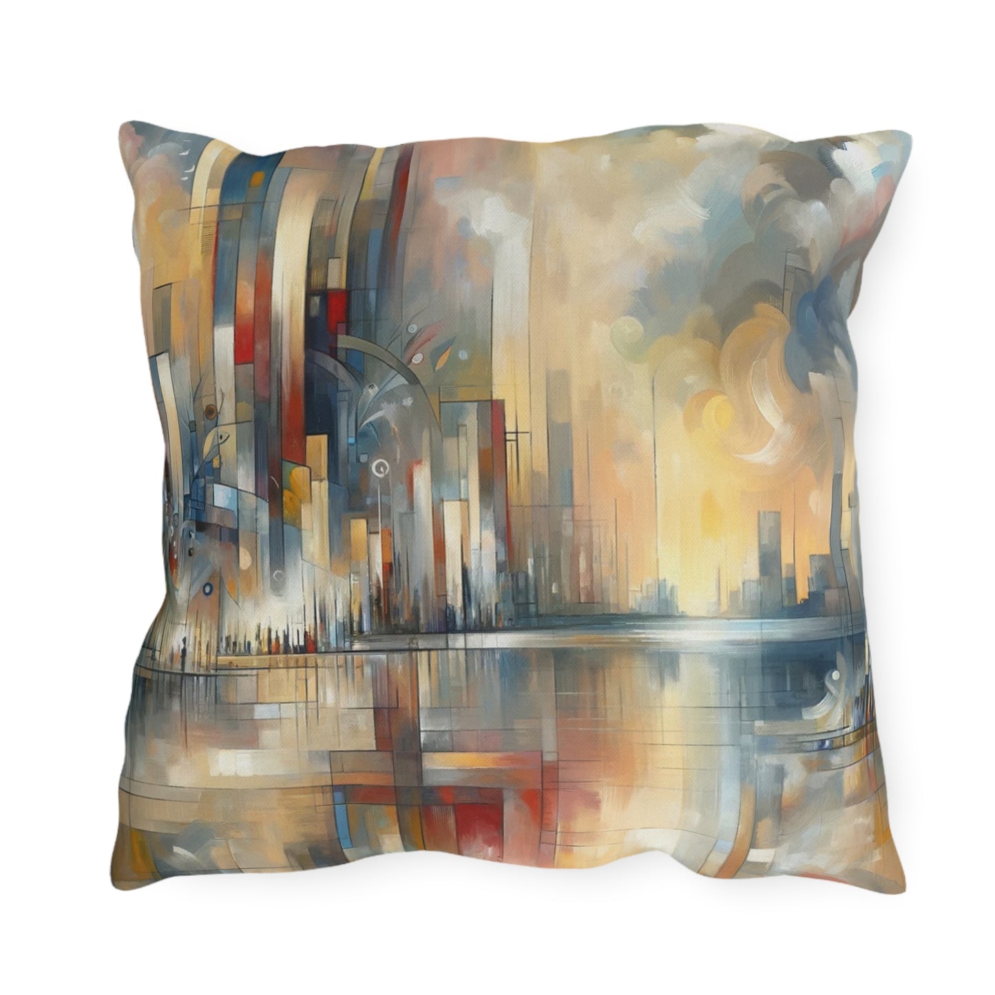 Abstract Buzzing Stillness Outdoor Pillows