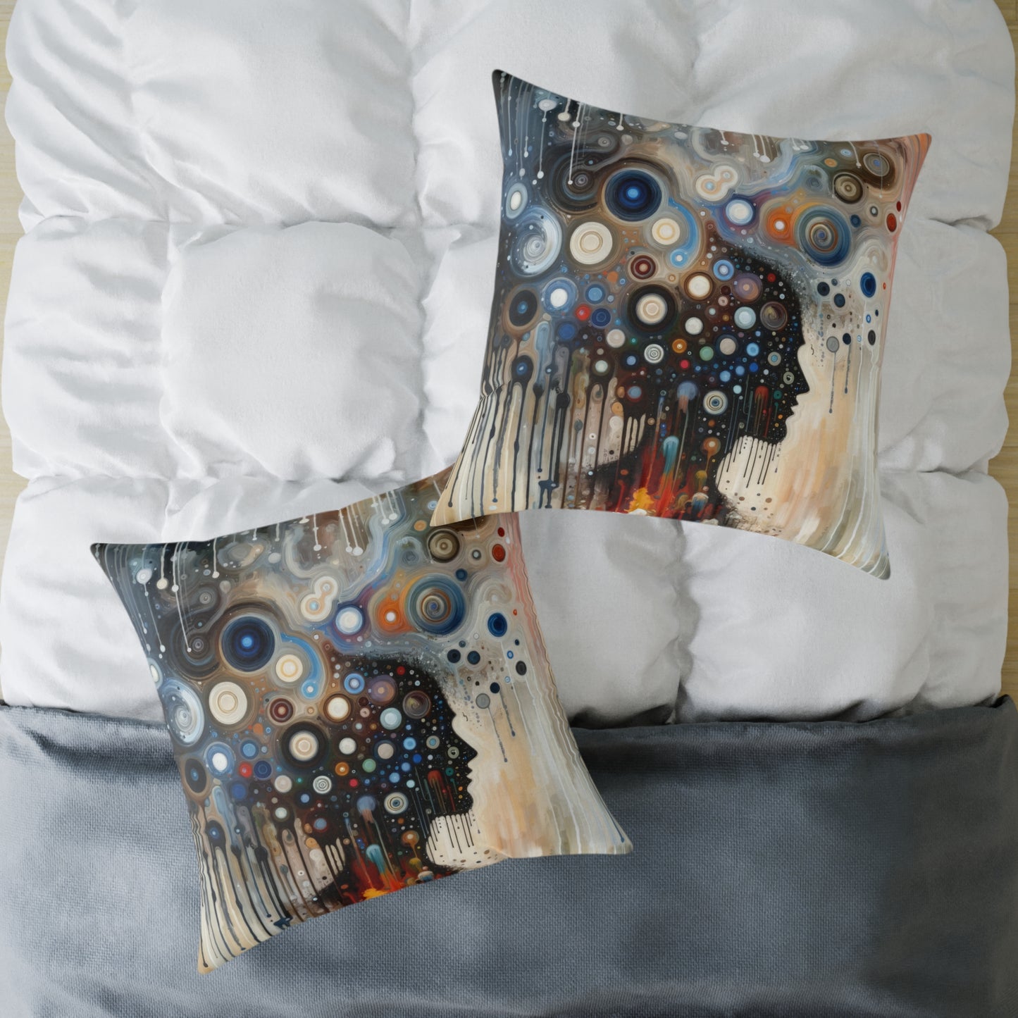 Universal Personal Tachism Spun Polyester Pillow