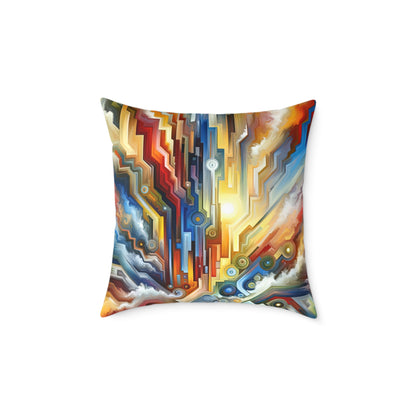 Unity Abstract Vibrancy Spun Polyester Pillow