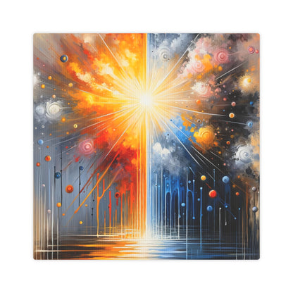Luminous Abstract Tachism Canvas Photo Tile