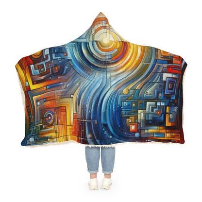 Digital Tachism Connectivity Snuggle Blanket