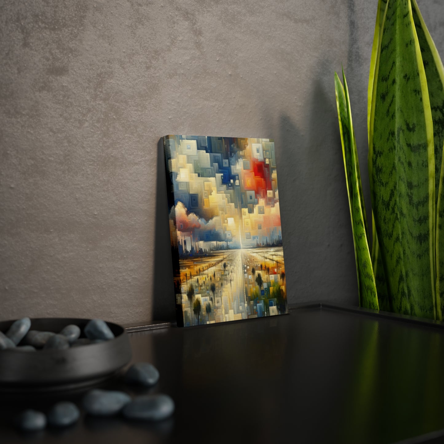 Earnest Gathering Rainwater Canvas Photo Tile