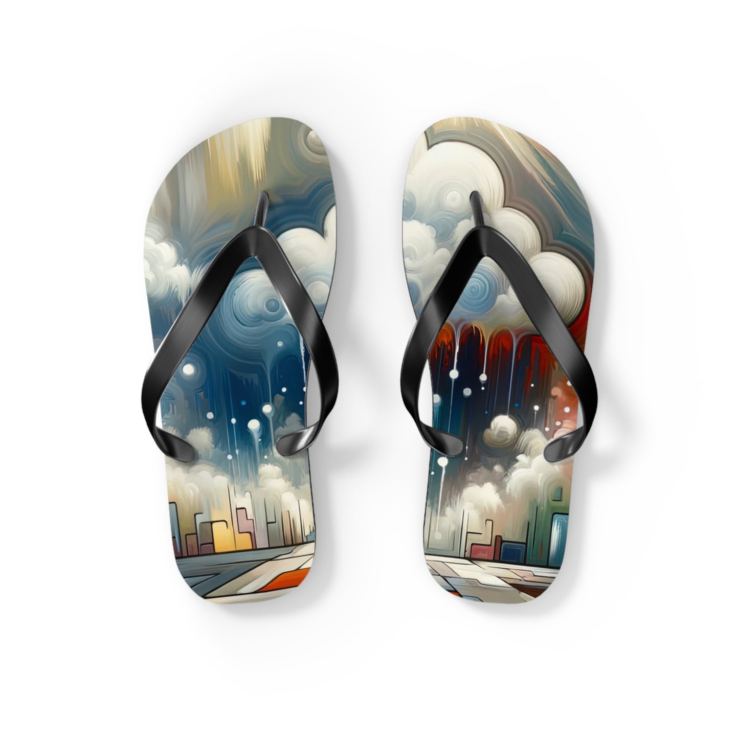 Grounding Silver Clouds Flip Flops