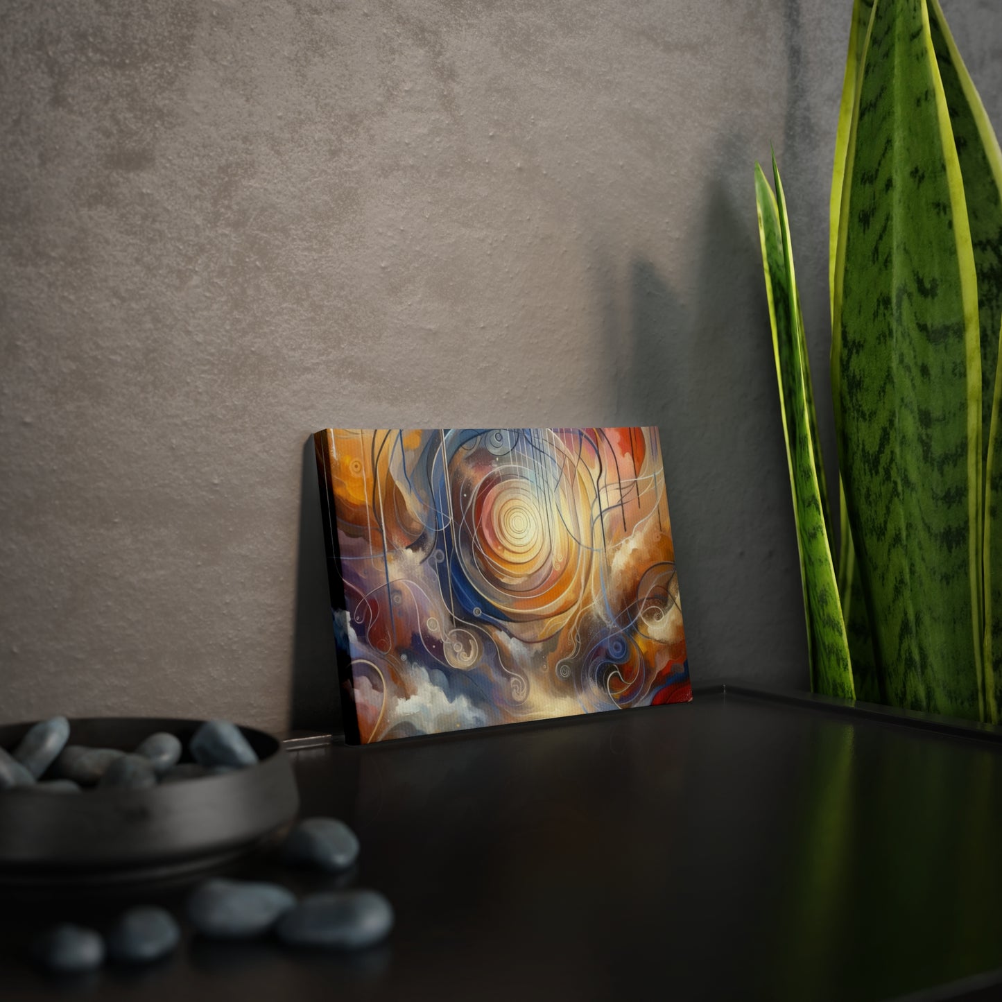 Presence Anchored Tachism Canvas Photo Tile
