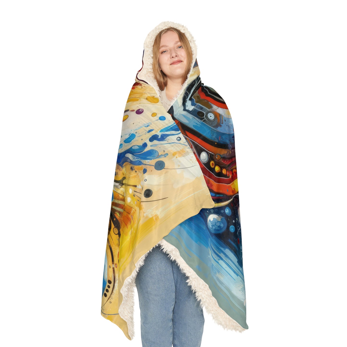 Harmonic Abstract Synergy Snuggle Blanket