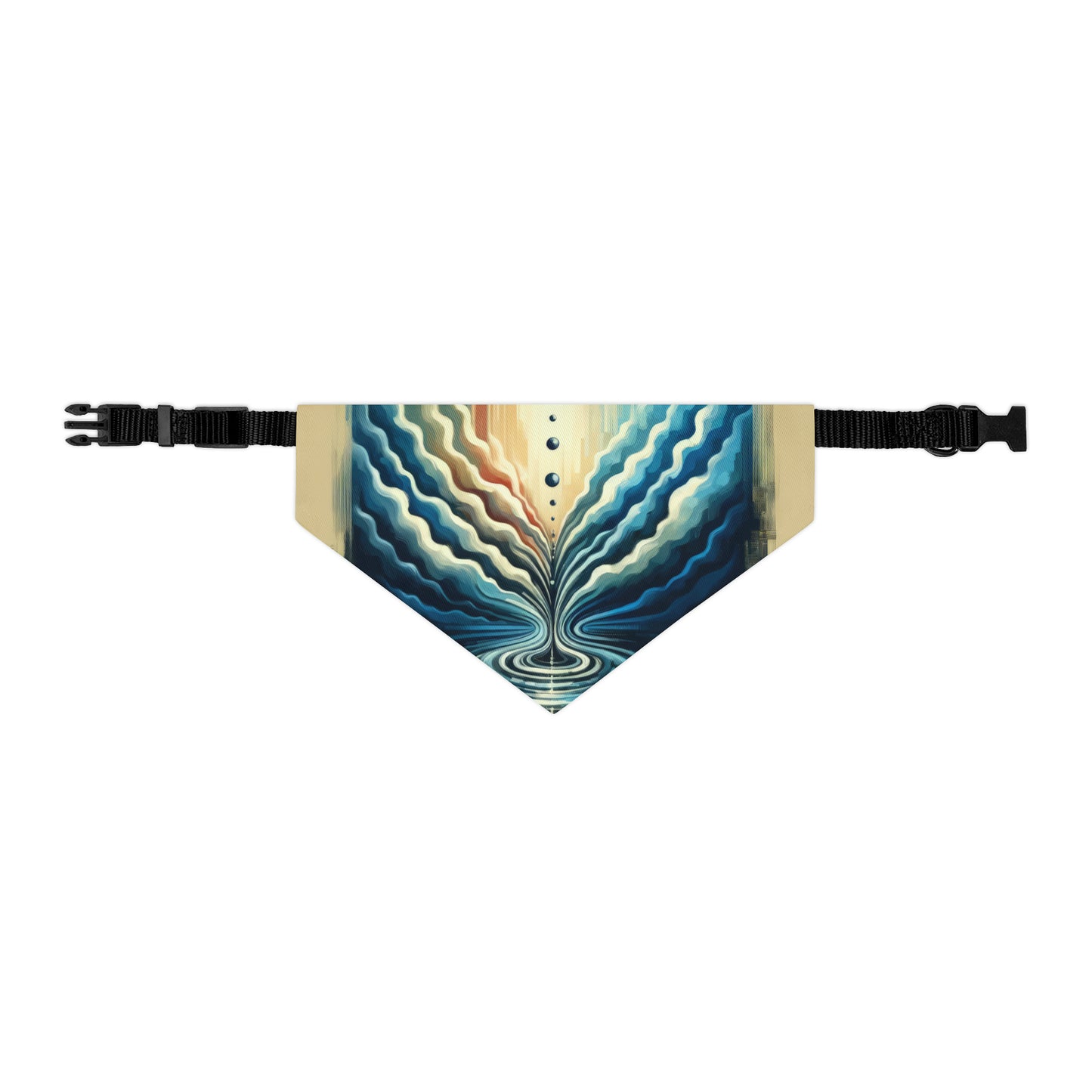 Ripple Effect Abstract Pet Bandana Collar