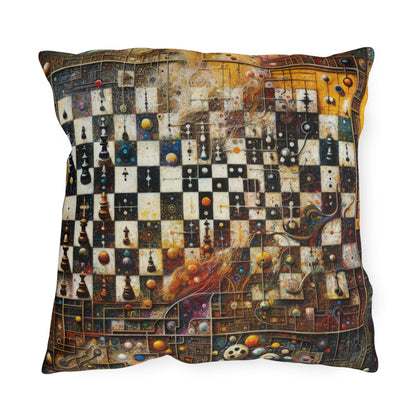 Cosmic Chess Integration Outdoor Pillows