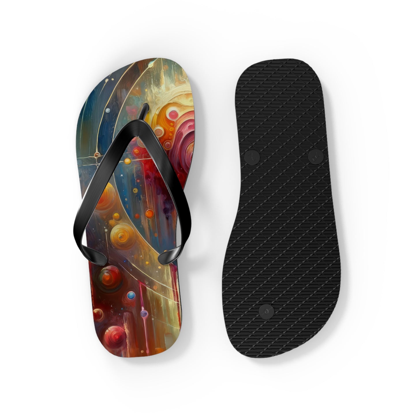 Unified Heart Reflections Flip Flops