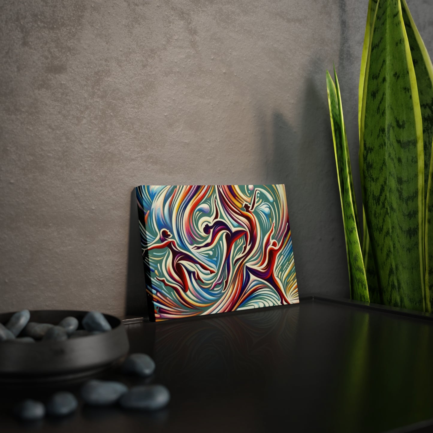Choreographic Mindful Tachism Canvas Photo Tile