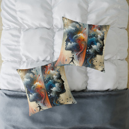 Connected Isolation Paradox Spun Polyester Pillow
