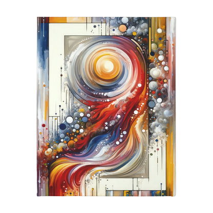 Harmonic Swirl Elegance Velveteen Microfiber Blanket (Two-sided print)