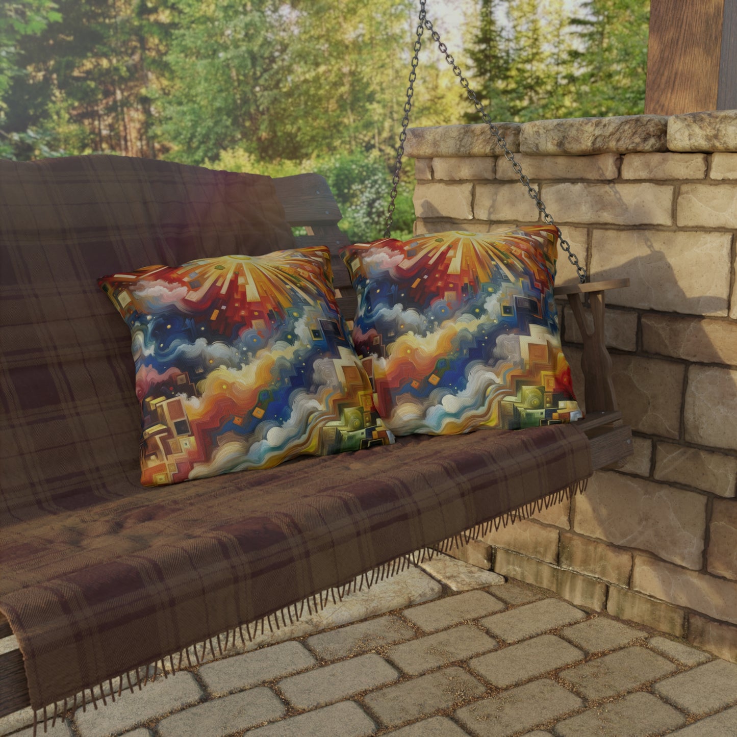 Abundant Resources Burst Outdoor Pillows