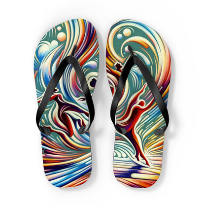 Choreographic Mindful Tachism Flip Flops