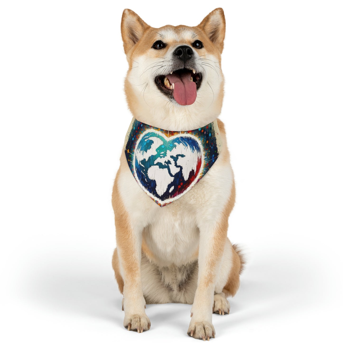 Heartbeats Synchronizing Peace Pet Bandana Collar