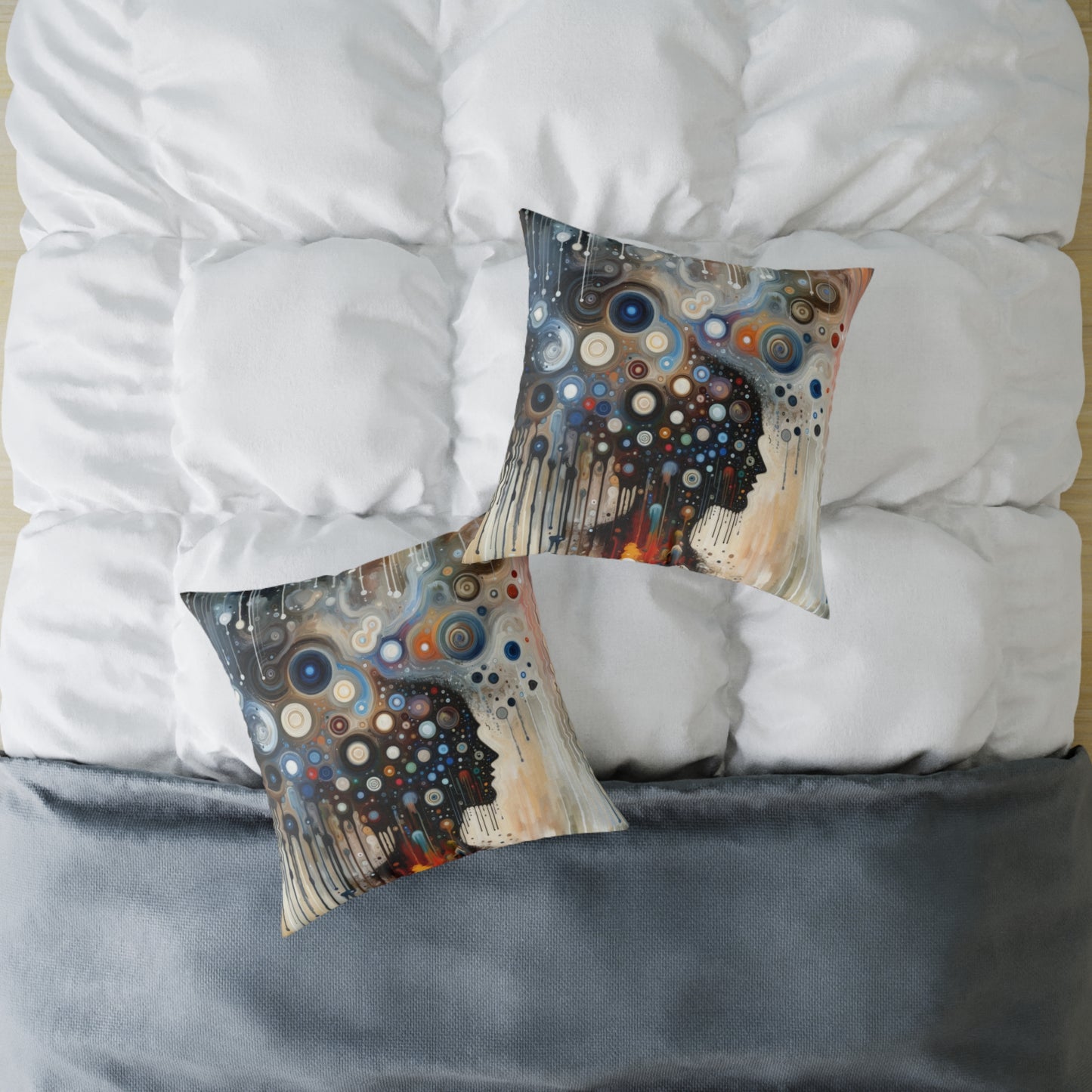 Universal Personal Tachism Spun Polyester Pillow