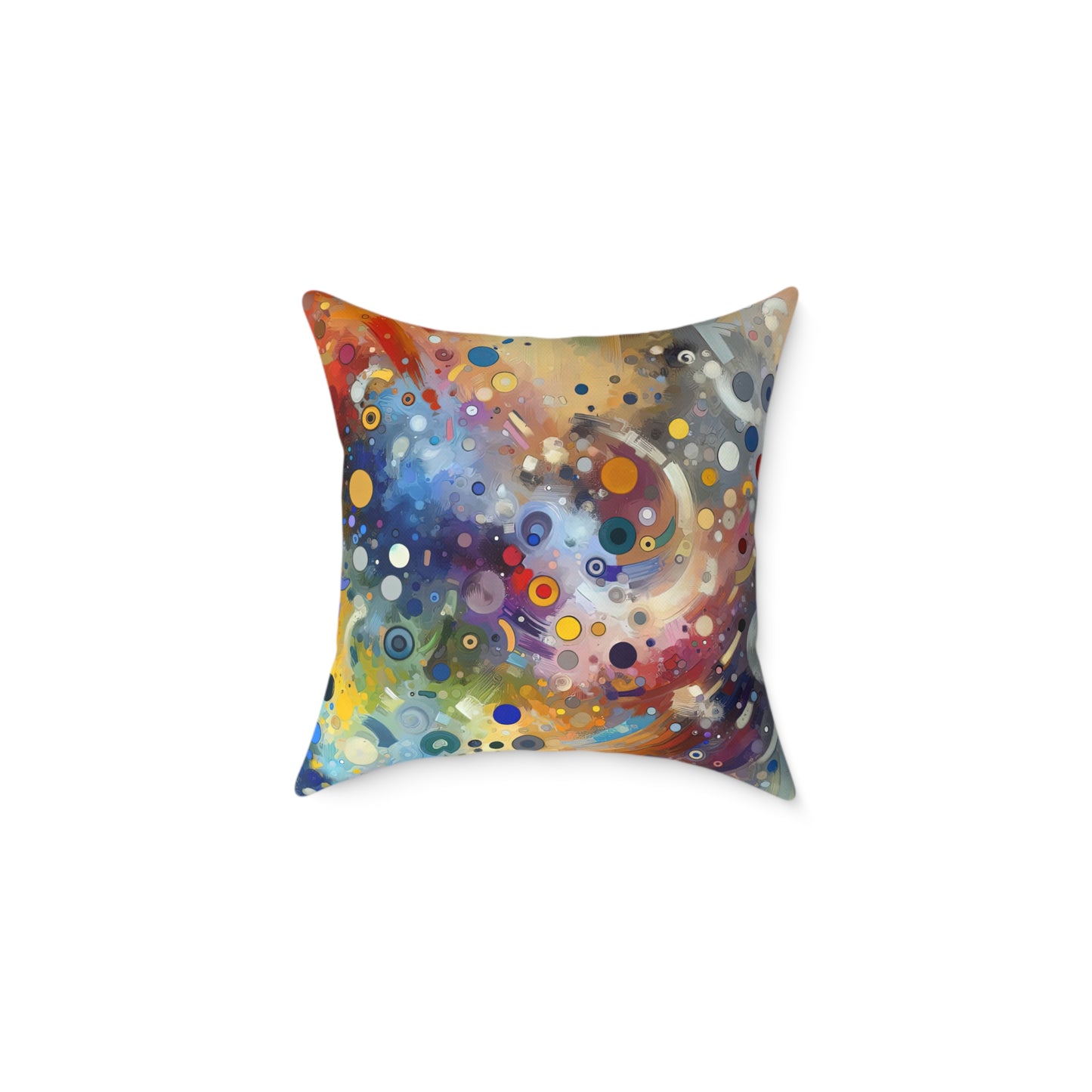 Humorous Unified Tachism Spun Polyester Pillow