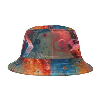 Digital Harmony Tachism Bucket Hat (AOP)