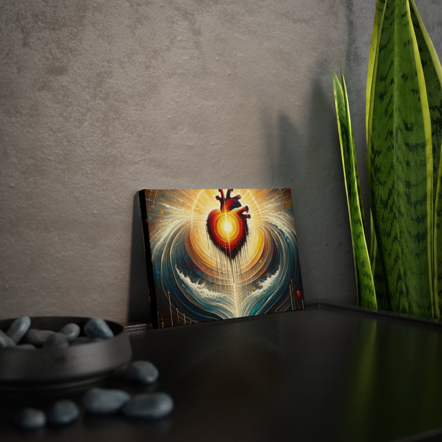 Awakened Heart Waves Canvas Photo Tile