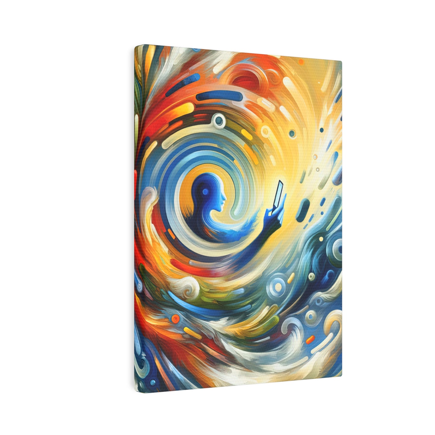 Swipe Connection Tachism Canvas Photo Tile
