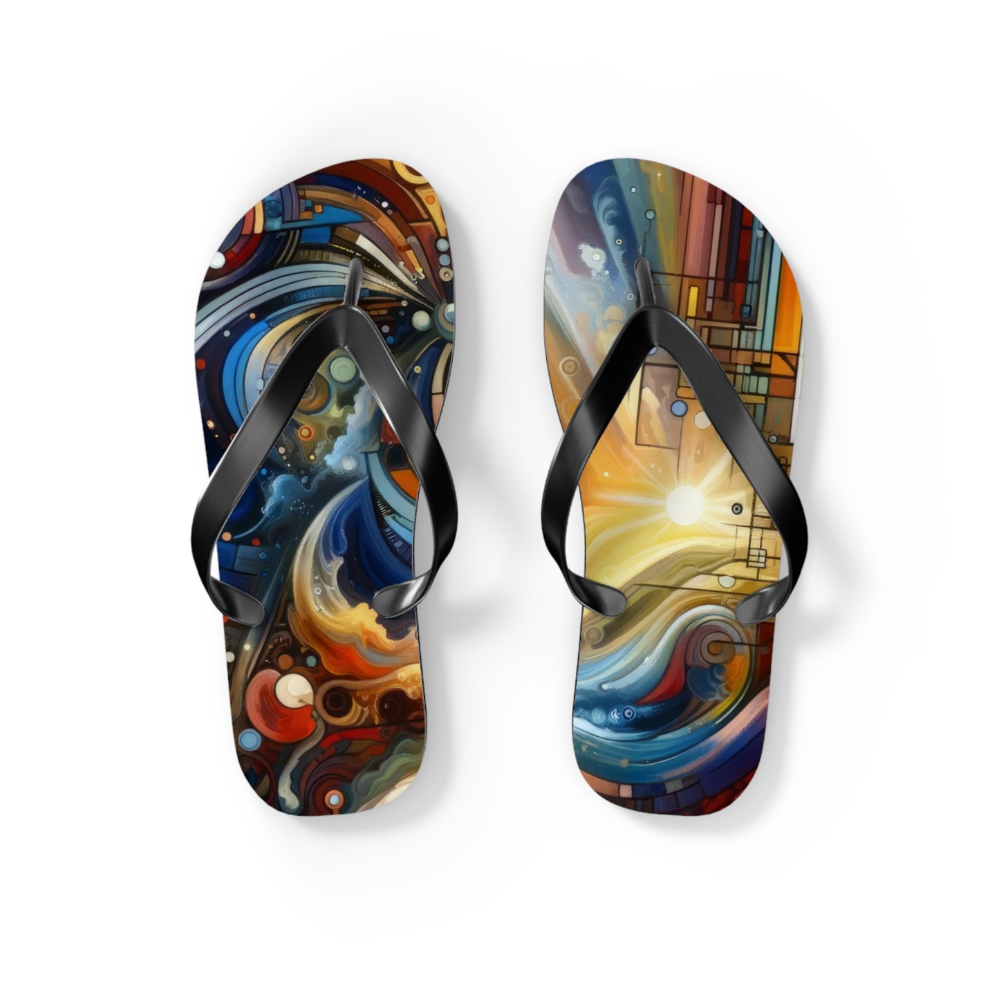 Ritualistic Growth Symphony Flip Flops