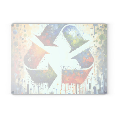 Sustainable Transformation Tachism Glass Cutting Board