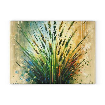 Grass Testament Change Glass Cutting Board