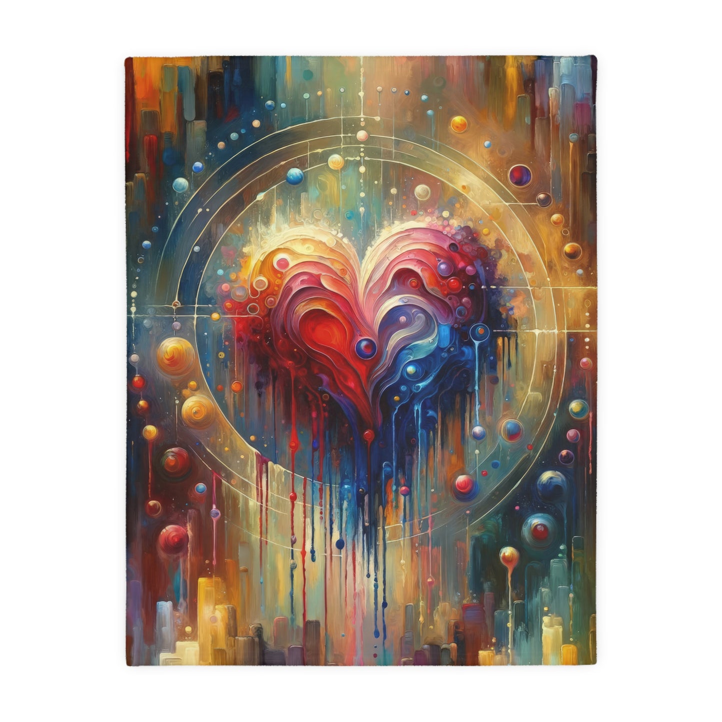 Unified Heart Reflections Velveteen Microfiber Blanket (Two-sided print)