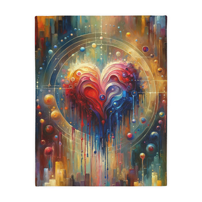 Unified Heart Reflections Velveteen Microfiber Blanket (Two-sided print)