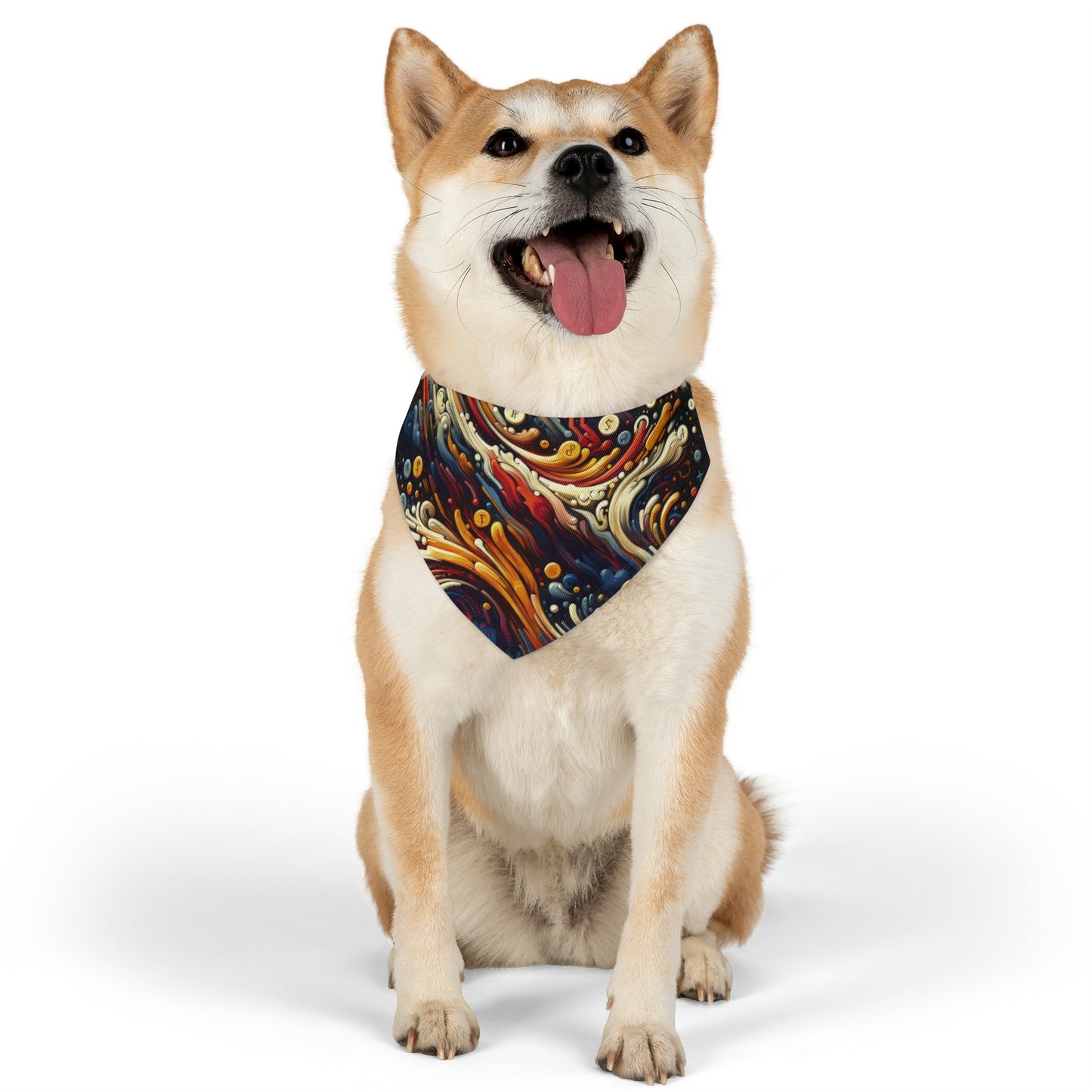 Abstract Financial Flux Pet Bandana Collar