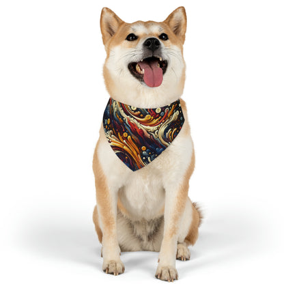 Abstract Financial Flux Pet Bandana Collar
