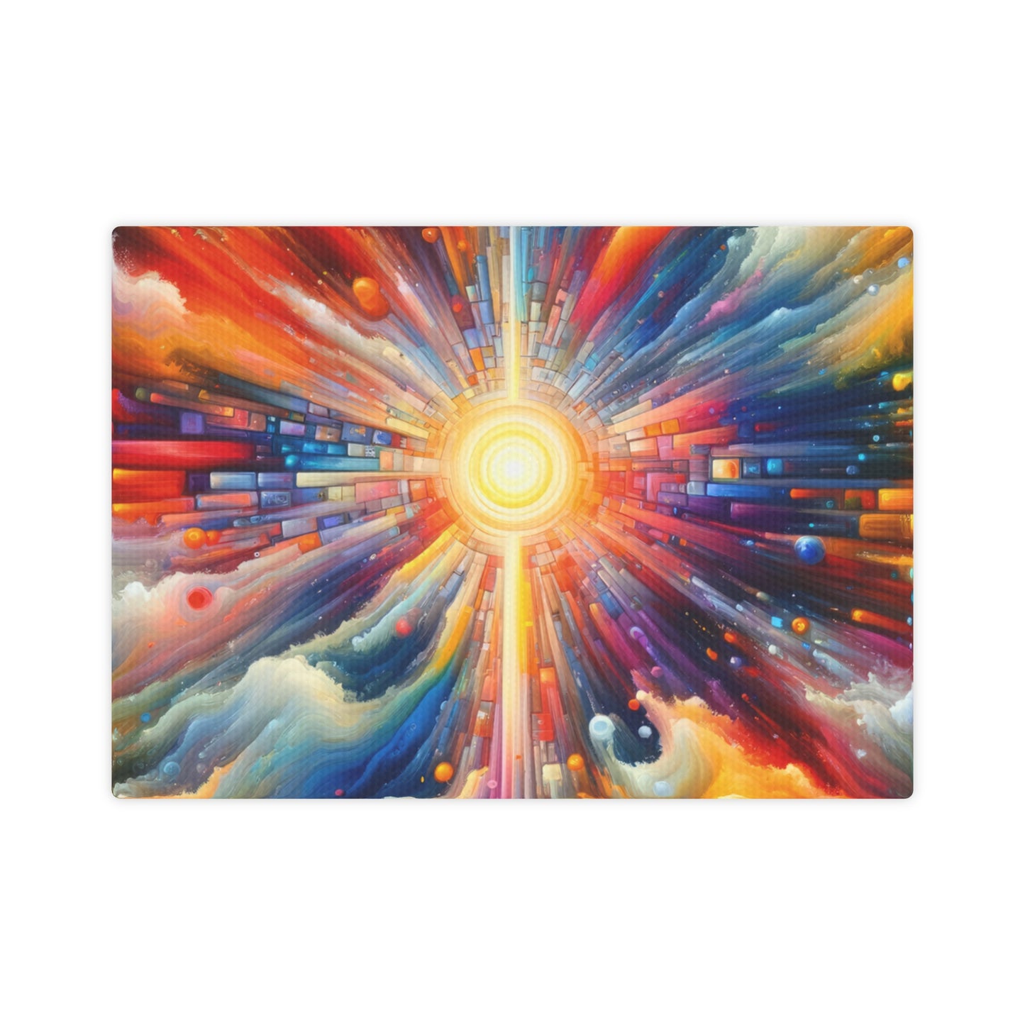 Kaleidoscopic Tachism Breath Canvas Photo Tile