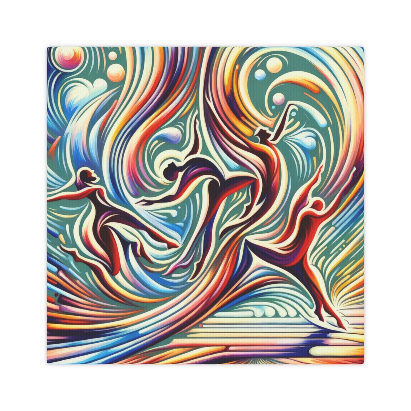 Choreographic Mindful Tachism Canvas Photo Tile