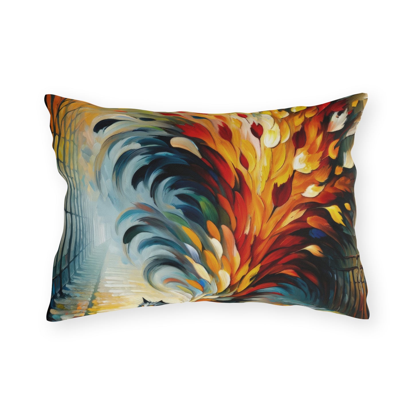 Autumn Whirlwind Escape Outdoor Pillows