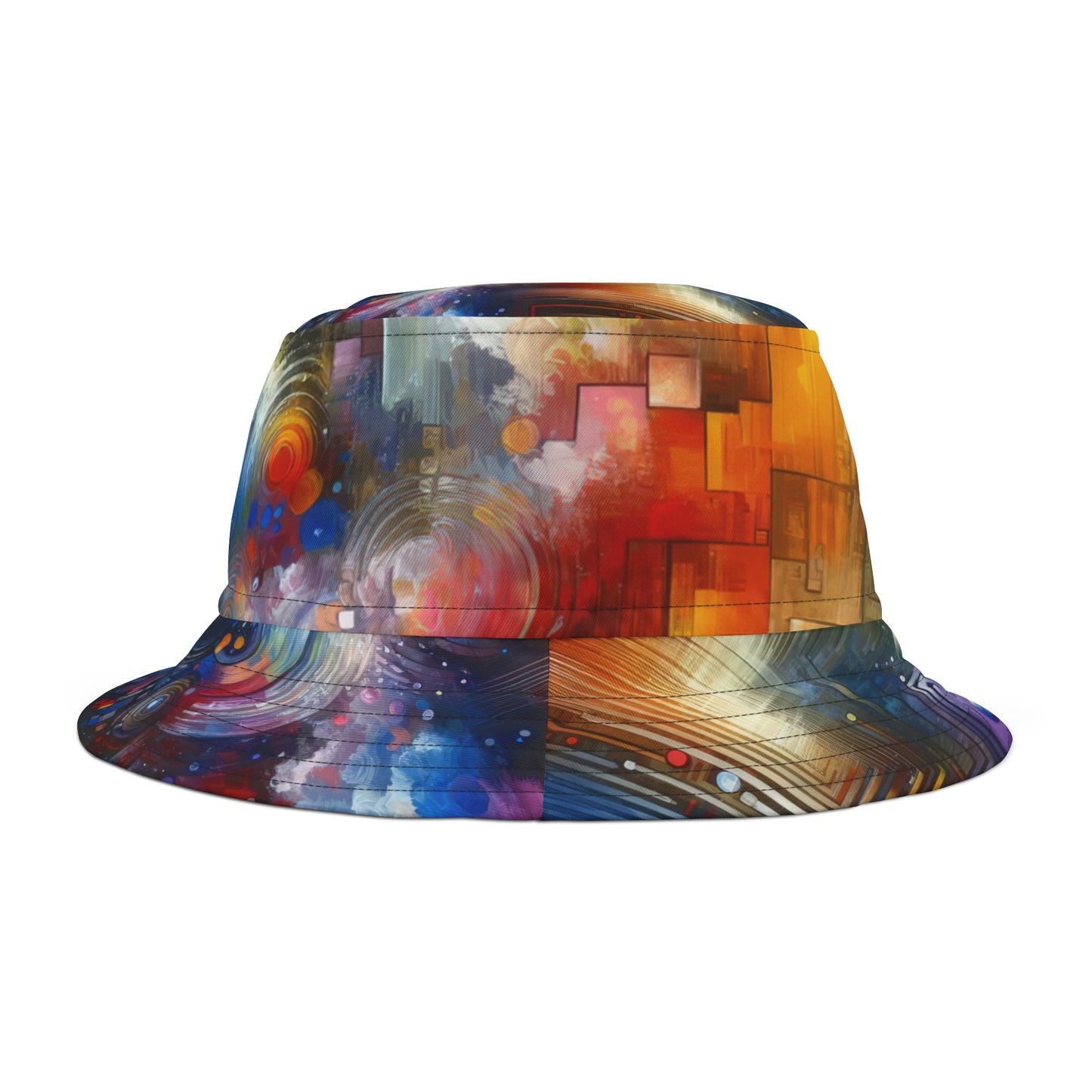 Abstract Technicolor Synthesis Bucket Hat (AOP)