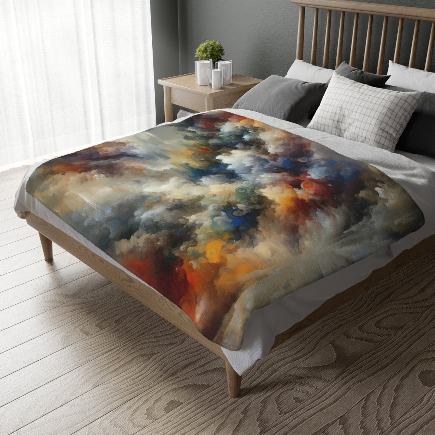 Unspoken Symphony Ethereal Velveteen Microfiber Blanket (Two-sided print)