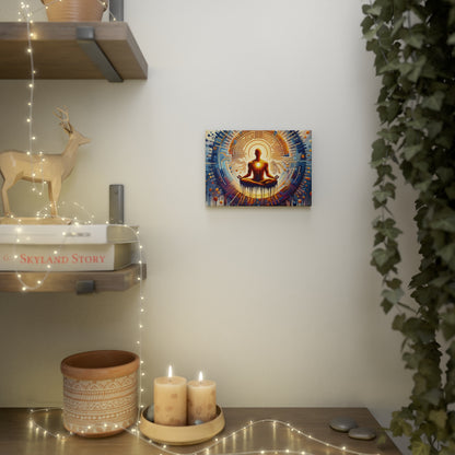 Meditative Technological Fusion Canvas Photo Tile