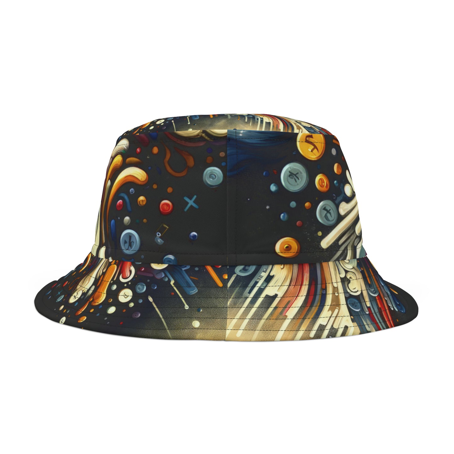 Abstract Financial Flux Bucket Hat (AOP)