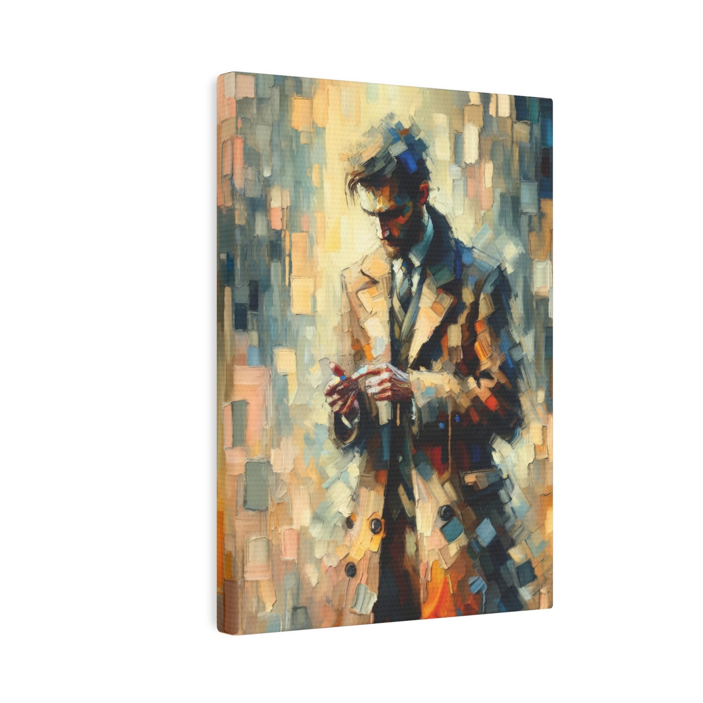Urban Tachism Encounter Canvas Photo Tile