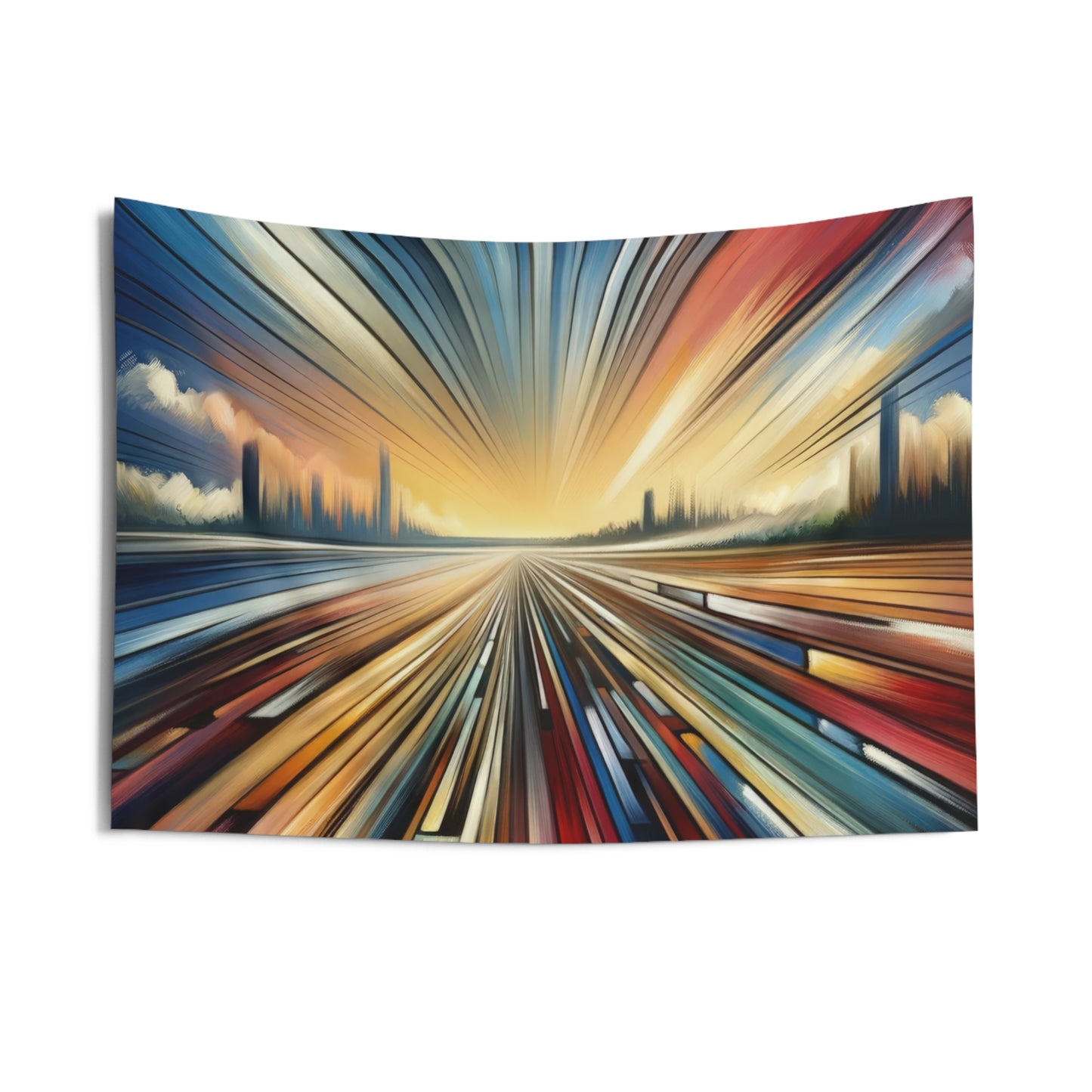 Strategic Horizon Tachism Indoor Wall Tapestries