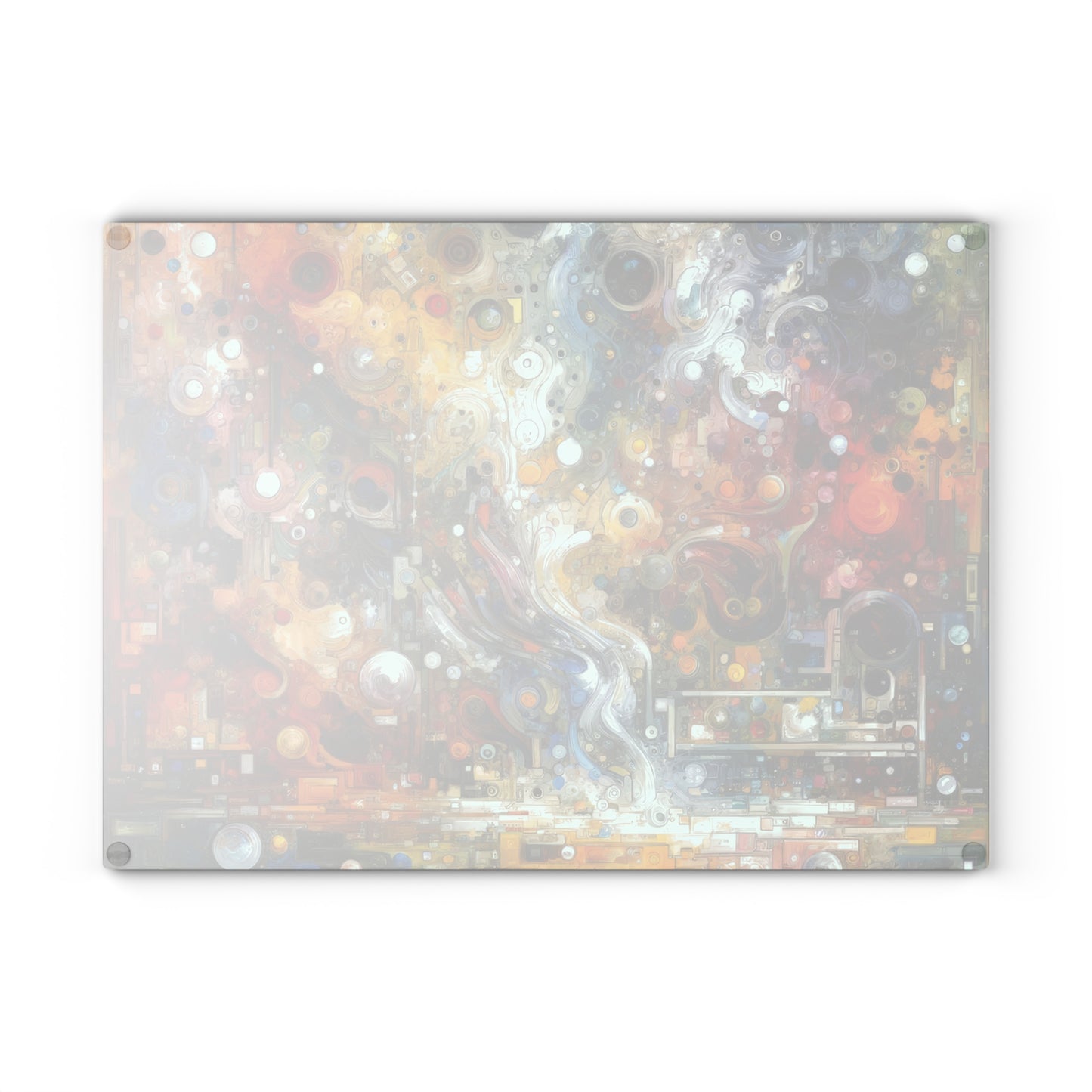 Perception Mosaic Abstract Glass Cutting Board